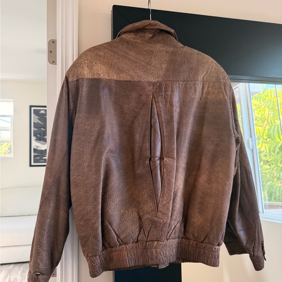 Vintage Brown Bomber Jacket - Picture 4 of 10
